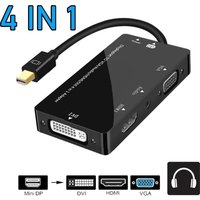 Mini DisplayPort to HDMI VGA DVI Audio 4-in1 adapter cable for Apple Macbook Pro Air Mini Thunderbolt 2 to VGA HDMI DVI adapter