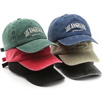 Baseball Cap Female Spring and Summer Korean Version Shows Face Small Tide Denim Washed Letter Cap Male Comfortable Versatile