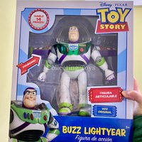 In Stock Toy Story Talking Woody Buzz Lightyear Action Figure Spanish Bilingual Talking Posable Collectible Movie Design Gifts