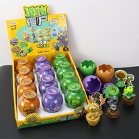 12pcs Plants VS Zombies 2 Crock Pot Surprise Box Set Toys Peashooter SunFlower Pirate Captain Zombie Game Figure Model Toys Boys