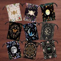 10pcs Drawstring Dices Bag Astrolabes Divinations Tarots Card Bag Board Game Mini Flannelette Jewelry Packagings Storage Pouch