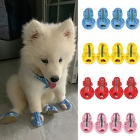 4pcs Summer Mesh Pet Sandals Shoes for Small Dogs Anti-Skid Cow Tendon Sole Puppy Dog Sneakers Chihuahua Mascotas Accessories