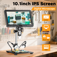 Hayve 10.1 Inch LCD Digital Microscope for Adults DM13 Soldering Microscope for Electronics Repair, Coin, Jewelry PC View 32GB