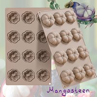 12-Cavity Mangosteen-Shaped Silicone Mold, Suitable for Mousse, Chocolate, Pudding or French Desserts The Mold Is Made of Food-Grade Silicone Material, Safe and Non-Toxic, Heat-Resistant, Easy to