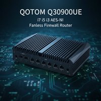 QOTOM Firewall Server Q30900UE i7 i5 i3 AES-NI 2x 10G SFP+ X710 6x 2.5G LAN Fanless Mini PC Gateway Soft Router PVE ESXi
