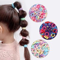 100/200Pcs Women Girls Colorful Nylon Elastic Hair Bands Ponytail Hold Small Hair Tie Rubber Bands Scrunchie Hair Accessories