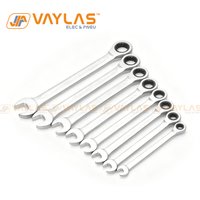 8-30mm Dull Polished Combination Wrench Fixed Head Ratchet 72T Open End Spanner Hand Tools