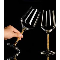 Premium Gold Foil Crystal Glass, Wine Glass, Champagne Glasses for Drinks, Whiskey Cup, Wineglass, Original Cocktail Glasses Set