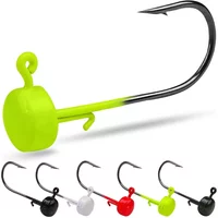 5pcs Fishing Hooks 2.8g 3.5g 4.6g 7g Ned Mushroom Head Jig Sharp Barbed Hook For Soft Worm Lures Jigging Fishing Tools