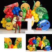 Hey Bear Fruit Backgrounds Cake Smash Kids Adult Photography Props Child Baby Decors Photo FRuit Eden Studio Backdrops