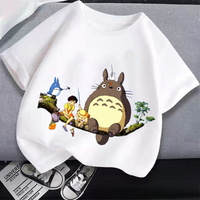 Totoro Children Cotton Short Sleeve Top Cute Miyazakis Anime Cartoon Printed Tee Summer New Style Clothes for Kids T-shirt Gift