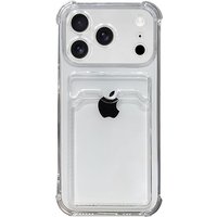 Clear Soft TPU Shockproof Case for IPhone Air 17 16 15 13 12 11 Pro Max 14 Plus 17Pro I17 Wallet Card Pocket Holder Phone Cover