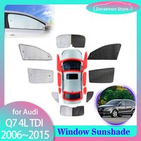 Full Coverage Sunshades for Audi Q7 4L Coastline TDI 2006~2015 Rear Windshield Curtain Front Window Sun Visor Mat Car Accessorie