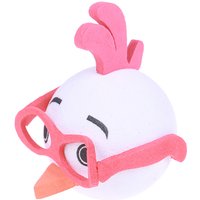 1Pc Cute Glasses Chicken Car Antenna Pen Topper Aerial EVA Ball Decor Toy Gift