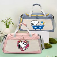Anime Snoopys Large Capacity Luggage Bag Men Women Cartoon Fashion Travel Bags Fitness Swimming Portable Good-looking Handbag