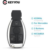 KEYYOU For Mercedes Benz C E S Original NEC BGA 2/3/4 Buttons 433MHz Remote Car Key