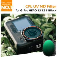 K&F CONCEPT CPL/UV/Variable ND 2-32/ND 32-512 Filter for GoPro Hero 13 12 11 10 9 Light Reduction Multicoated HD Optical Glass