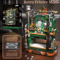 829Pcs Creative Retro Mechanical Printing Press Building Blocks City Vintage Printer Machine Bricks Assembly Decoration Toy Gift