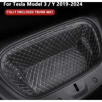For Tesla Model 3 Y Car Trunk Storage Pad Leather Front Rear Trunk Mat Full Cover Cargo Liner Protector Car Interior Decoration