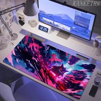 Large PC Purple Mouse Pad Japan Anime Desk Mat Laptop P-pokemonS Monster Keyboard Pc Gaming Accessories G-gengar Kawaii Mousepad