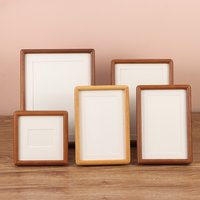 New 6/7/8 Inch Black Walnut Photo Frame Real Wooden Simple Picture Frame Handmade Display Photo Frame