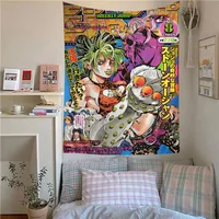 Anime JoJos Bizarre Adventure Cartoon Tapestry Wall Hanging Decoration Household Home Decor