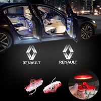 2Pcs LED Car Door Welcome Projector Lights, Ground Shadow Lights, Suitable for Renault Megane, Koleos, Laguna, Talisman, Latitud