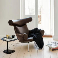 Nordic Luxury Single Recliner High Back Creative Business Leisure Accent Chair Home Office Bull Design Home Furniture
