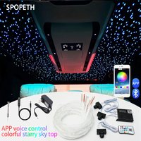 12V car ceiling light 1/3 split line light source machine starry sky light, fiber optic guided car atmosphere starry sky light