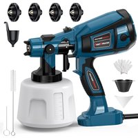 Elektryczny pistolet do malowania HVLP o mocy 1000W, wysokowydajny rozpylacz 1400ML z 4 miedzianymi dyszami, aerograf do mebli, samochodów i powłok metalowych, profesjonalny elektryczny pistolet do