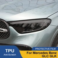 Smoke Black Pre Cut Car Headlight Protective Film For Mercedes Benz GLC GLK TPU PPF Anti-Scratch Vinyl Wrap Kit High-Gloss Film