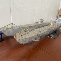 1/68 RC Ships 100cm Type VIIC Remote Control Submarine Can Dive Underwater To Drive RC Schiffe Model RTR Ship Toy Warship Model