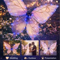 Flapping Butterfly Stage Prop Bionic Flying Insect Model for Performance & Education RC Light-Up
