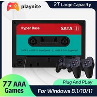 Playnite External 2T HDD For PC/Laptop Portable Game Hard Drive Built-in 77 AAA Games For PS4/PS3/PS2/PS1 For Windows 8.1/10/11