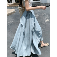 Women's Summer 2026 New Tie Waist High Waist A-Line Maxi Skirts Flowy Bohemian Skirt for Hip Cover