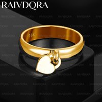 18K Gold Plated Heart Lock Ring For Women Romantic Charm Wedding Engagement Party Fashion Jewelry Valentine's Day