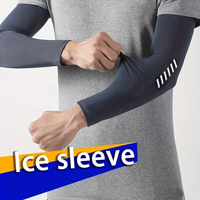 Men's Lightweight Breathable Cooling Sports Sleeves Ice Silk Fabric Sweat-Absorbent for Cycling Fishing Running & Hiking 1 Pair