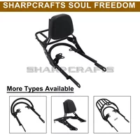 Motorcycle Rear Shelf Backrest Luggage Rack Travel Case Hand Grip Bar For Triumph Bonneville T120 Black 2016-2026 T100 2017-2026