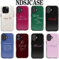Luxury Clmj Good Things Lucky Angel Phone Case for iPhone 17 16 15 14 13 12 11 X XS XR Air Pro Max Plus Double-layer Back Cover