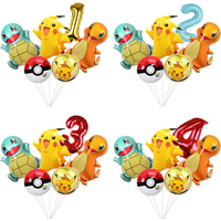 Pokemon Ballon Birthday Party Helium Aluminum Foil Balloons Kids Boy Pikachu Balloon Party Decoration Supplies Baby Shower