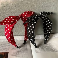 1pc New Vintage Red Hairband for Women; Versatile Bow Headband with Wide Edge; Korean Style Hair Accessories