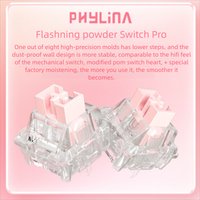 PHYLINA Flashning Power Pro Magnetic Switch 35g Linear Pre-Lubed Switches Pom Stem Free Setting Pre Travel For Magnetic Keyboard