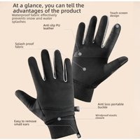 AliExpress Black Winter Warm Full Fingers Waterproof Cycling Outdoor Sports Running Motorcycle Ski Touch Screen Fleece Gloves