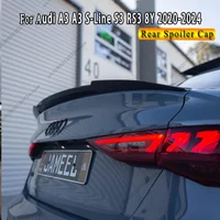 RS3 Style Rear Spoiler Cap for For Audi A3 A3 S-Line S3 8Y 2020-2024 Saloon Car Rear Trunk Boot Roof Lip Spoiler Wing Tuning