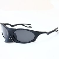 AliExpress NONE Unisex Wraparound Sunglasses UV400 Polarized Lens Y2K Retro Art Aesthetic Outdoor Eyewear for Driving Cycling Daily Casual Use