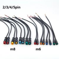 AliExpress NONE M6 M8 2/3/4/5 Pin core 6mm male female Julet Electric ebike Butt Plug Connector Cable Signal Sensor waterproof Scooter wire