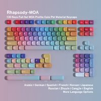 Moa Profile Pbt Phapsody Keycaps 7u Alice Split Space Keys Dye-Sub ISO Layout Korean German Spanish Arabic French Brazil Keycaps