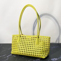 Fashion Hollow Tote Bags For Women Luxury Designer Handbags And Purses 2026 New In PU Imitation Woven Embossed Underarm Shoulder
