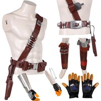 Fantasia Din Djarin Tactical Belt Cosplay Holster TV Bounty Hunter Men Disfraz Costume Accessories Halloween Male Carnival Prop