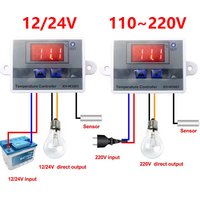 Microcomputer Temperature controller 110V~220V 12V 24V -50~110C Output Egg Incubator Farming Thermostat Regulator
